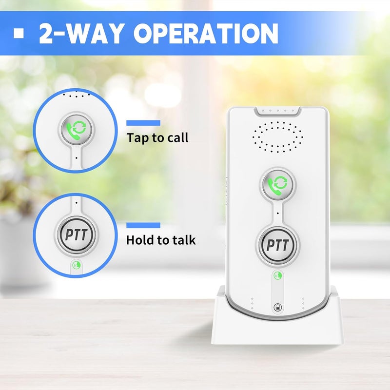 SmartTail 2 Way Intercom for Home,Wireless Intercom System Portable,Long Range,Push to Talk,3 Volume Control,Dual Channels,Intercoms for Home Office - Image 3